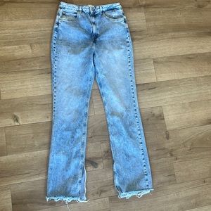 Zara Size 10L Split Flare Jeans